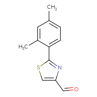 Chemical structure of 2-(2,4-dimethylphenyl)-1,3-thiazole-4-carbaldehyde - CSSB00011393204