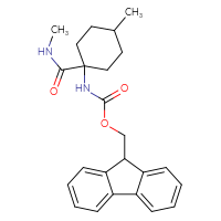 Chemical structure of (9H-fluoren-9-yl)methyl N-[4-methyl-1-(methylcarbamoyl)cyclohexyl]carbamate - CSSB00575995620