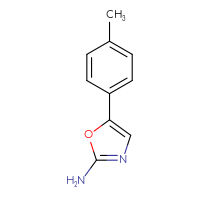 Chemical structure of 5-(4-methylphenyl)-1,3-oxazol-2-amine - CSSB00009882726