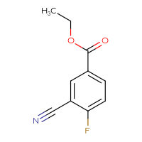Chemical structure of ethyl 3-cyano-4-fluorobenzoate - CSSB00000082649