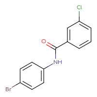 Chemical structure of N-(4-bromophenyl)-3-chlorobenzamide - CSSB00000249667