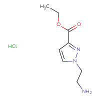 Chemical structure of ethyl 1-(2-aminoethyl)-1H-pyrazole-3-carboxylate hydrochloride - CSSB00153395052