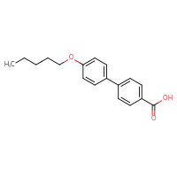 Chemical structure of 4'-(pentyloxy)-[1,1'-biphenyl]-4-carboxylic acid - CSSB00025705954