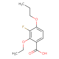 Chemical structure of 2-ethoxy-3-fluoro-4-propoxybenzoic acid - CSSB21103684204