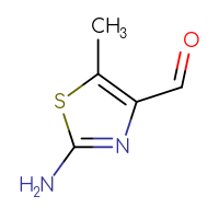 Chemical structure of 2-amino-5-methyl-1,3-thiazole-4-carbaldehyde - CSSB00009824217