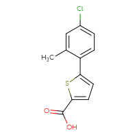 Chemical structure of 5-(4-chloro-2-methylphenyl)thiophene-2-carboxylic acid - CSSB00011275948
