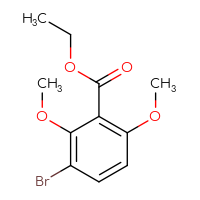 Chemical structure of ethyl 3-bromo-2,6-dimethoxybenzoate - CSSB00012361654