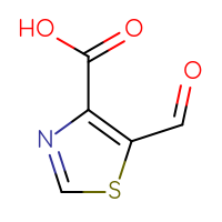 Chemical structure of 5-formyl-1,3-thiazole-4-carboxylic acid - CSSB00009881431