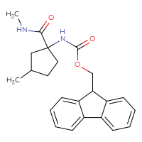 Chemical structure of (9H-fluoren-9-yl)methyl N-[3-methyl-1-(methylcarbamoyl)cyclopentyl]carbamate - CSSB01150688810