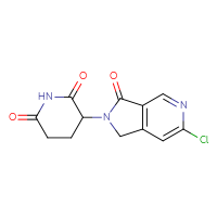 Chemical structure of 3-{6-chloro-3-oxo-1H,2H,3H-pyrrolo[3,4-c]pyridin-2-yl}piperidine-2,6-dione - CSSB06726394135