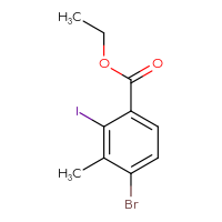 Chemical structure of ethyl 4-bromo-2-iodo-3-methylbenzoate - CSSB00135184217