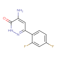 Chemical structure of 4-amino-6-(2,4-difluorophenyl)-2,3-dihydropyridazin-3-one - CSSB00021027247