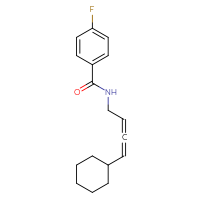 Chemical structure of N-[(2P)-4-cyclohexylbuta-2,3-dien-1-yl]-4-fluorobenzamide - CSSB20621635692