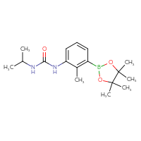 Chemical structure of 1-[2-methyl-3-(4,4,5,5-tetramethyl-1,3,2-dioxaborolan-2-yl)phenyl]-3-(propan-2-yl)urea - CSSB03565520796