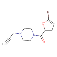 Chemical structure of 1-(5-bromofuran-2-carbonyl)-4-(prop-2-yn-1-yl)piperazine - CSSB00005472562