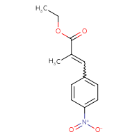 Chemical structure of ethyl 2-methyl-3-(4-nitrophenyl)prop-2-enoate - CSSB00000699937