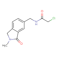Chemical structure of 2-chloro-N-[(2-methyl-3-oxo-2,3-dihydro-1H-isoindol-5-yl)methyl]acetamide - CSSB01987154661
