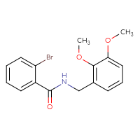 Chemical structure of 2-bromo-N-[(2,3-dimethoxyphenyl)methyl]benzamide - CSSB00105590242