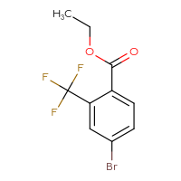 Chemical structure of ethyl 4-bromo-2-(trifluoromethyl)benzoate - CSSB00012354133