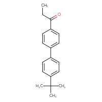 Chemical structure of 1-{4'-tert-butyl-[1,1'-biphenyl]-4-yl}propan-1-one - CSSB00028492325