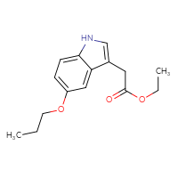 Chemical structure of ethyl 2-(5-propoxy-1H-indol-3-yl)acetate - CSSB01377023303