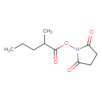 Chemical structure of 2,5-dioxopyrrolidin-1-yl 2-methylpentanoate - CSSB00000006921