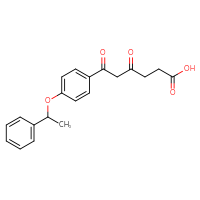 Chemical structure of 4,6-dioxo-6-[4-(1-phenylethoxy)phenyl]hexanoic acid - CSSB21432504604