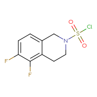 Chemical structure of 5,6-difluoro-1,2,3,4-tetrahydroisoquinoline-2-sulfonyl chloride - CSSB15005990334