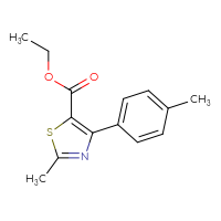 Chemical structure of ethyl 2-methyl-4-(4-methylphenyl)-1,3-thiazole-5-carboxylate - CSSB00102592972