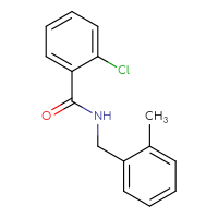Chemical structure of 2-chloro-N-[(2-methylphenyl)methyl]benzamide - CSSB00046123611
