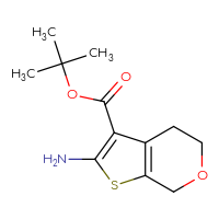 Chemical structure of tert-butyl 2-amino-4H,5H,7H-thieno[2,3-c]pyran-3-carboxylate - CSSB00001789601