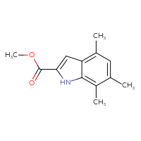 Chemical structure of methyl 4,6,7-trimethyl-1H-indole-2-carboxylate - CSSB00011191910