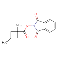 Chemical structure of 1,3-dioxo-2,3-dihydro-1H-isoindol-2-yl 1,3-dimethylcyclobutane-1-carboxylate - CSSB00116215518