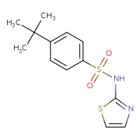 Chemical structure of 4-tert-butyl-N-(1,3-thiazol-2-yl)benzene-1-sulfonamide - CSSB00026438943
