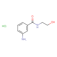Chemical structure of 3-amino-N-(2-hydroxyethyl)benzamide hydrochloride - CSSB00000748447