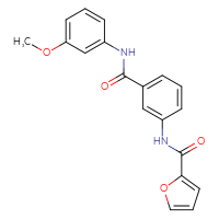 Chemical structure of N-{3-[(3-methoxyphenyl)carbamoyl]phenyl}furan-2-carboxamide - CSSB00047241782
