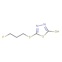 Chemical structure of 5-[(3-fluoropropyl)sulfanyl]-1,3,4-thiadiazole-2-thiol - CSSB00010006644