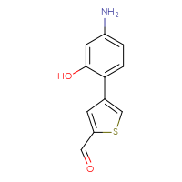 Chemical structure of 4-(4-amino-2-hydroxyphenyl)thiophene-2-carbaldehyde - CSSB21253046859