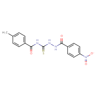 Chemical structure of N-({[(4-methylphenyl)formamido]methanethioyl}amino)-4-nitrobenzamide - CSSB00121706060