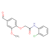 Chemical structure of N-(2-chlorophenyl)-2-(4-formyl-2-methoxyphenoxy)acetamide - CSSB00000680515