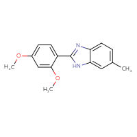 Chemical structure of 2-(2,4-dimethoxyphenyl)-6-methyl-1H-1,3-benzodiazole - CSSB00029965401