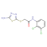 Chemical structure of 2-[(5-amino-1,3,4-thiadiazol-2-yl)sulfanyl]-N-(2,3-dichlorophenyl)acetamide - CSSB00036329640