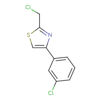 Chemical structure of 2-(chloromethyl)-4-(3-chlorophenyl)-1,3-thiazole - CSSB00011775624
