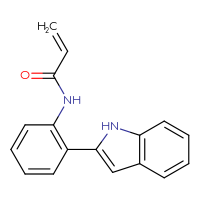 Chemical structure of N-[2-(1H-indol-2-yl)phenyl]prop-2-enamide - CSSB06462331083