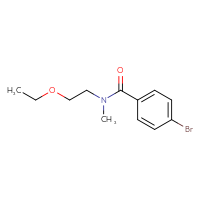 Chemical structure of 4-bromo-N-(2-ethoxyethyl)-N-methylbenzamide - CSSB00012853290