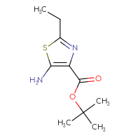 Chemical structure of tert-butyl 5-amino-2-ethyl-1,3-thiazole-4-carboxylate - CSSB00102661622