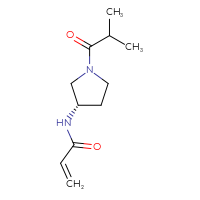Chemical structure of N-[(3S)-1-(2-methylpropanoyl)pyrrolidin-3-yl]prop-2-enamide - CSSB06823632956