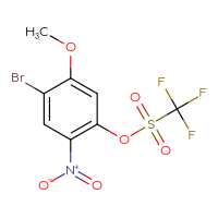 Chemical structure of 4-bromo-5-methoxy-2-nitrophenyl trifluoromethanesulfonate - CSSB21009691335