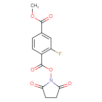 Chemical structure of 1-(2,5-dioxopyrrolidin-1-yl) 4-methyl 2-fluorobenzene-1,4-dicarboxylate - CSSB20270760517