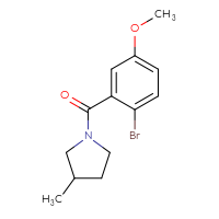 Chemical structure of 1-(2-bromo-5-methoxybenzoyl)-3-methylpyrrolidine - CSSB00005503678